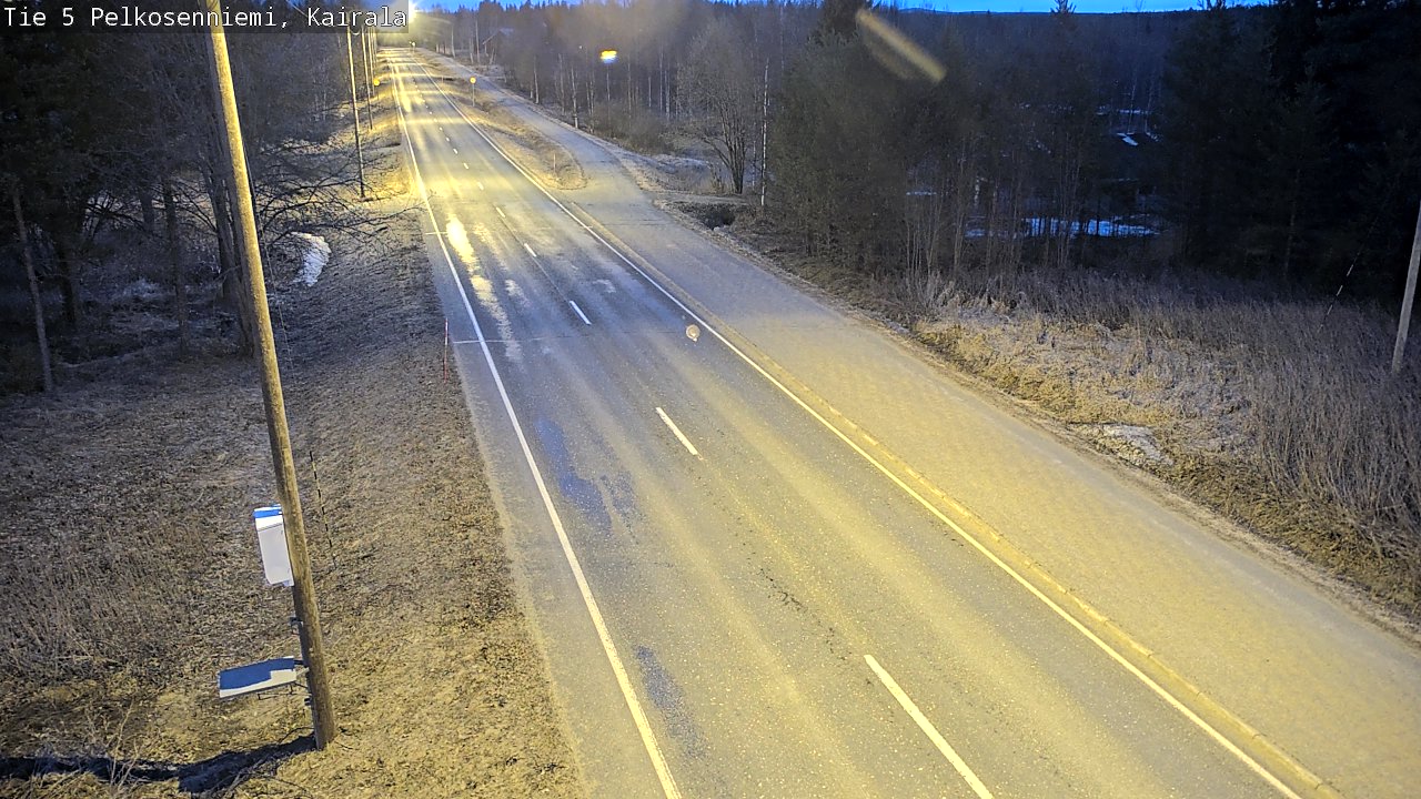 Weather Camera Image Väg 5 Pelkosenniemi, Kairala, Pelkosenniemi, Lappi