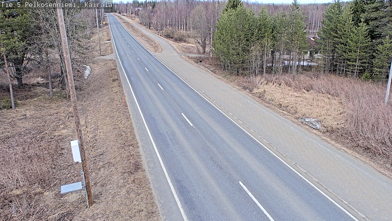 Weather Camera Image Väg 5 Pelkosenniemi, Kairala, Pelkosenniemi, Lappi