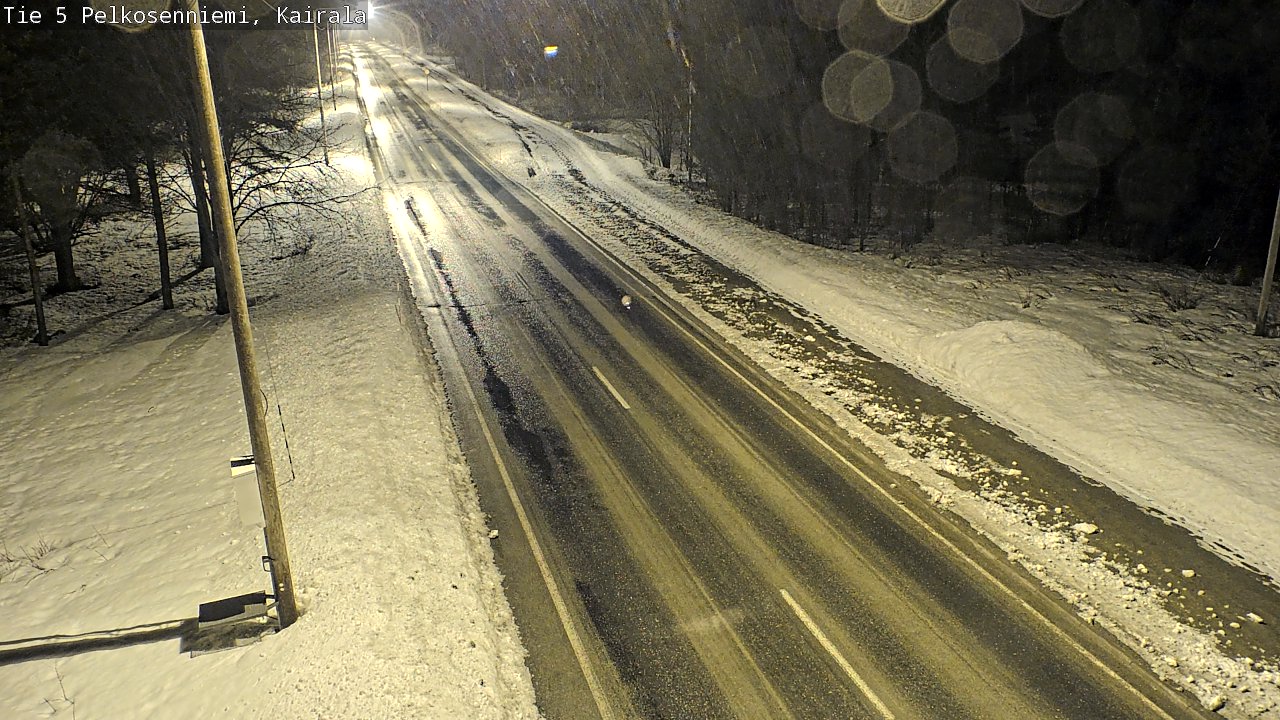 Weather Camera Image Väg 5 Pelkosenniemi, Kairala, Pelkosenniemi, Lappi