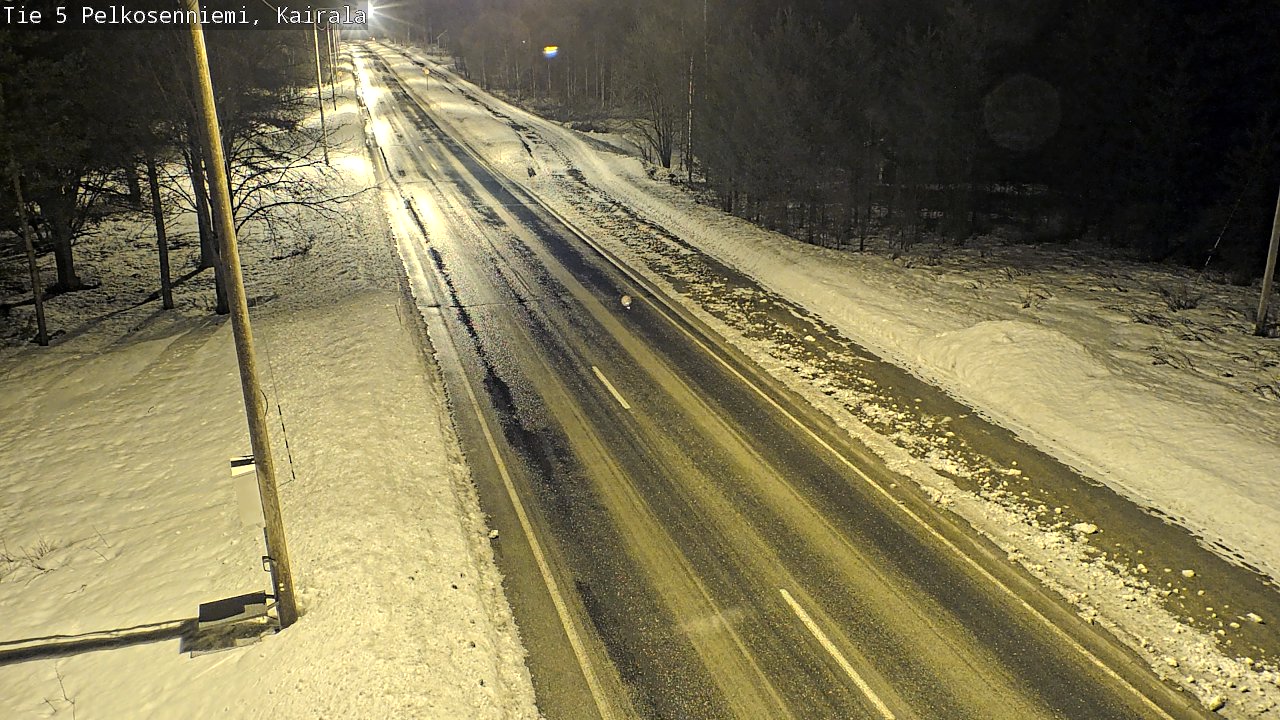 Weather Camera Image Väg 5 Pelkosenniemi, Kairala, Pelkosenniemi, Lappi