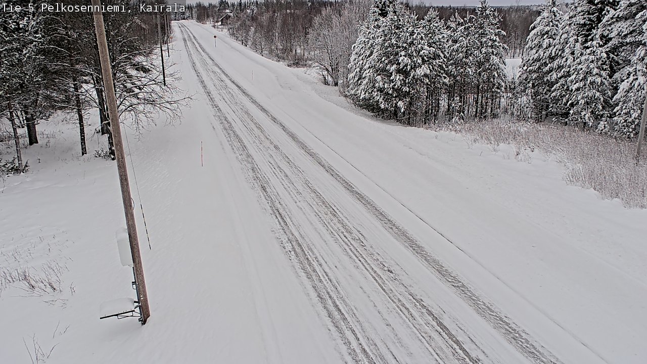Weather Camera Image Road 5 Pelkosenniemi, Kairala, Pelkosenniemi, Lappi