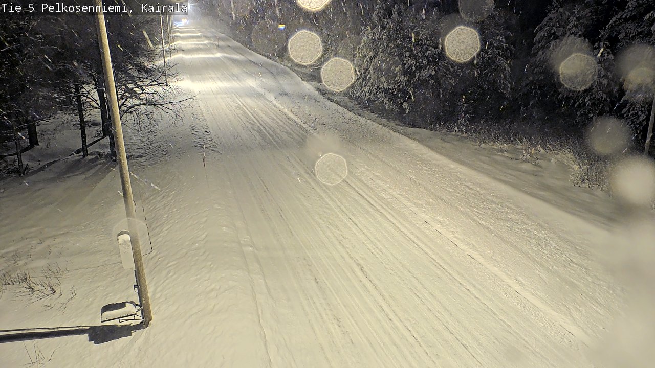 Weather Camera Image Road 5 Pelkosenniemi, Kairala, Pelkosenniemi, Lappi