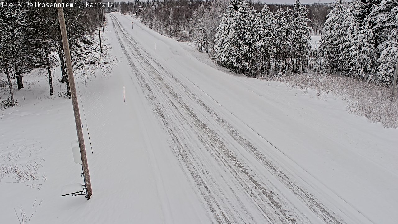 Weather Camera Image Road 5 Pelkosenniemi, Kairala, Pelkosenniemi, Lappi