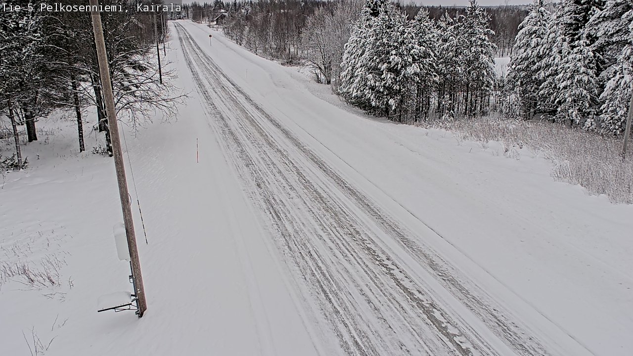 Weather Camera Image Road 5 Pelkosenniemi, Kairala, Pelkosenniemi, Lappi