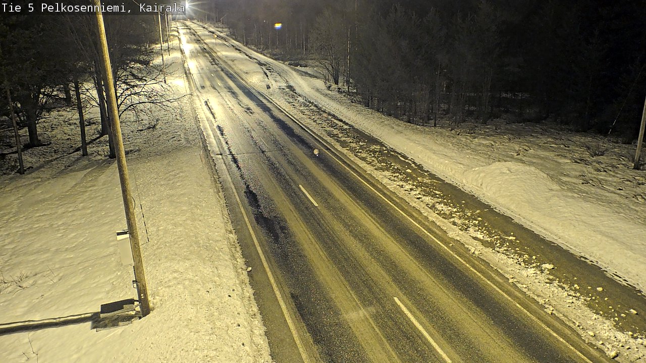 Weather Camera Image Väg 5 Pelkosenniemi, Kairala, Pelkosenniemi, Lappi