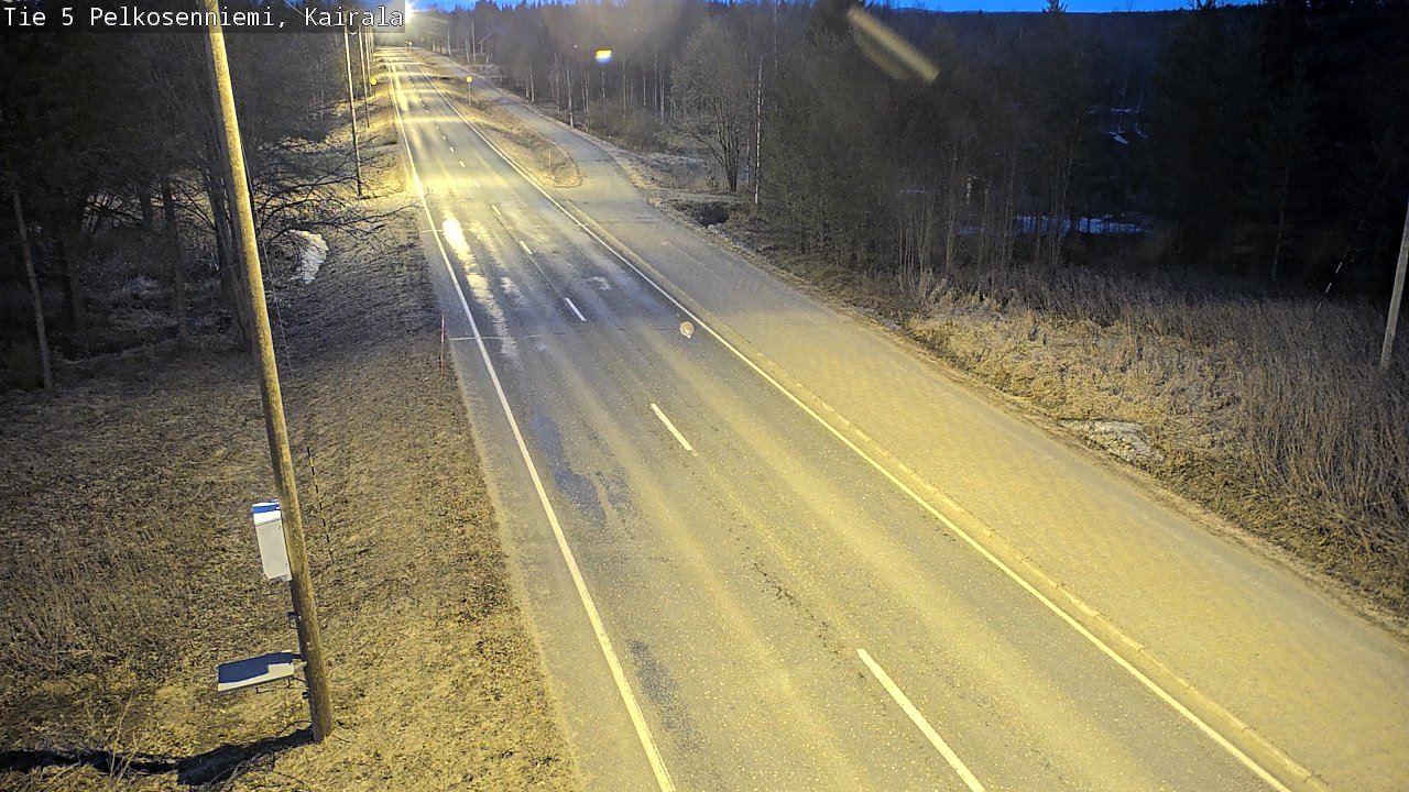 Weather Camera Image Väg 5 Pelkosenniemi, Kairala, Pelkosenniemi, Lappi