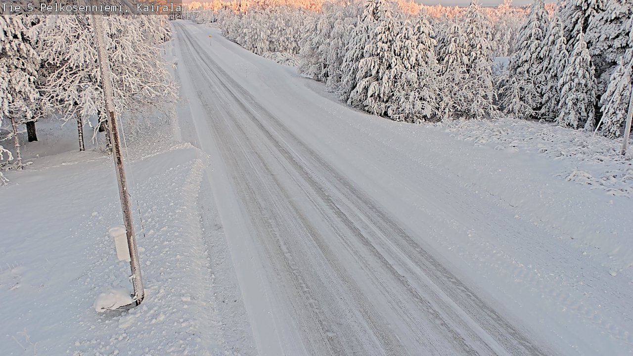 Weather Camera Image Road 5 Pelkosenniemi, Kairala, Pelkosenniemi, Lappi