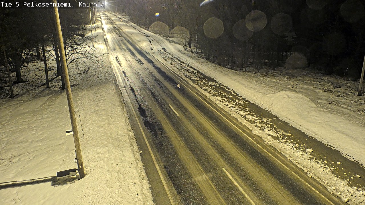 Weather Camera Image Väg 5 Pelkosenniemi, Kairala, Pelkosenniemi, Lappi