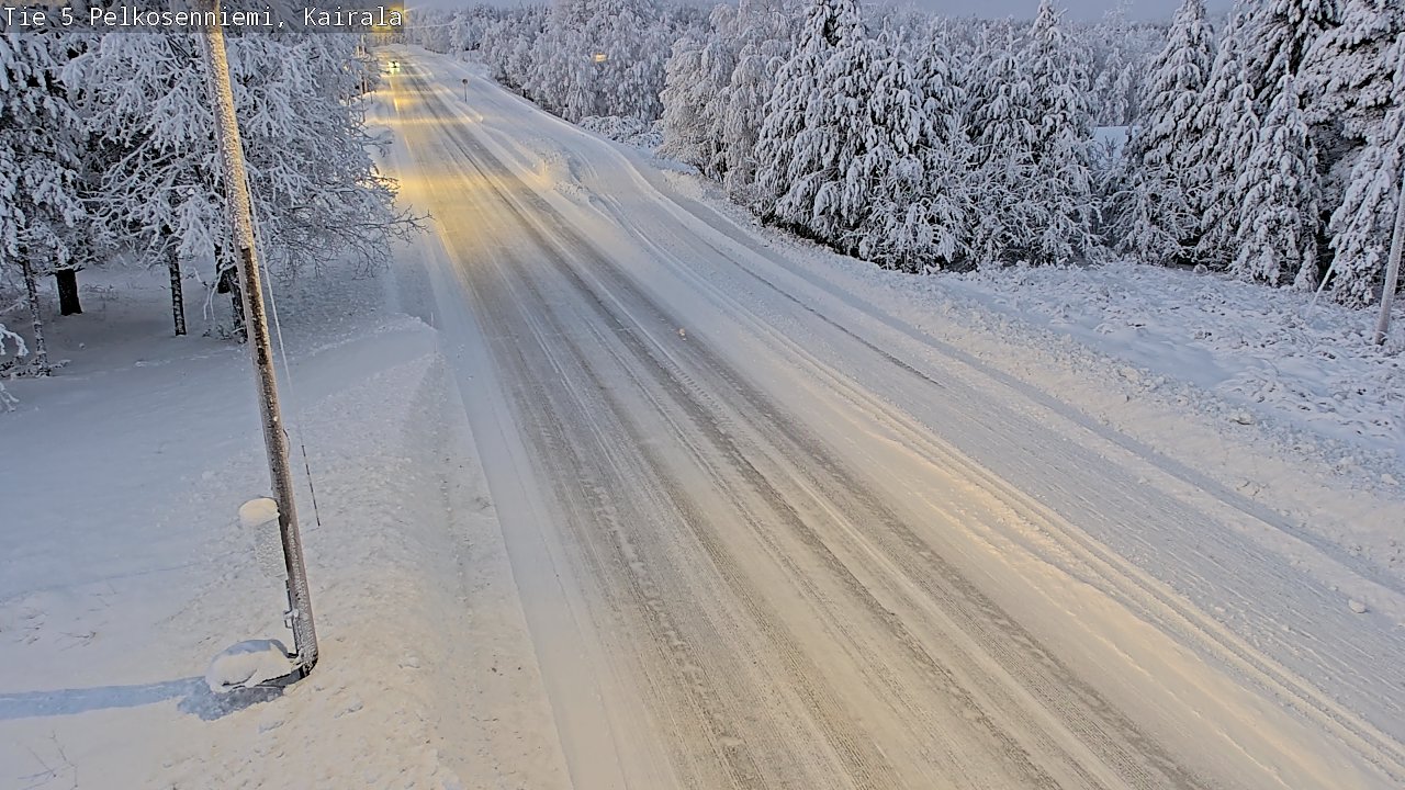 Weather Camera Image Road 5 Pelkosenniemi, Kairala, Pelkosenniemi, Lappi