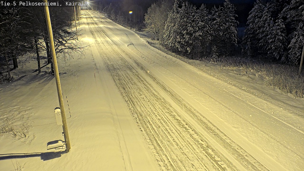 Weather Camera Image Road 5 Pelkosenniemi, Kairala, Pelkosenniemi, Lappi