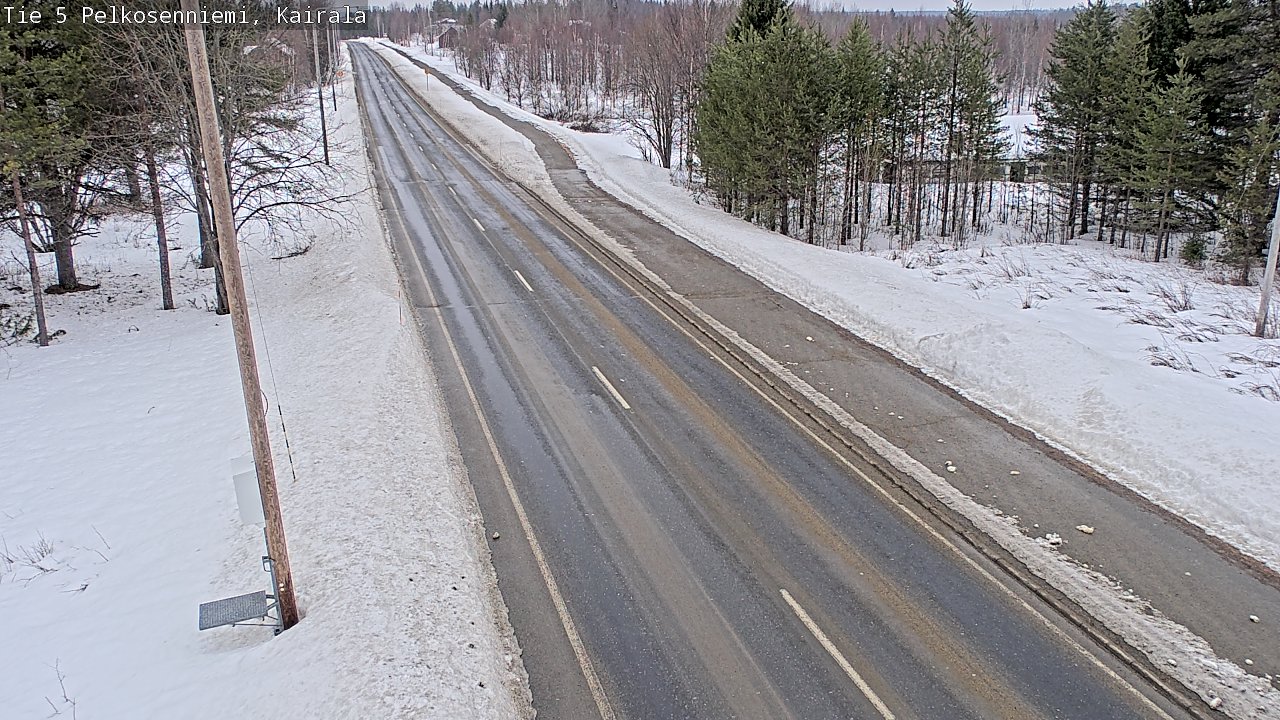 Weather Camera Image Väg 5 Pelkosenniemi, Kairala, Pelkosenniemi, Lappi
