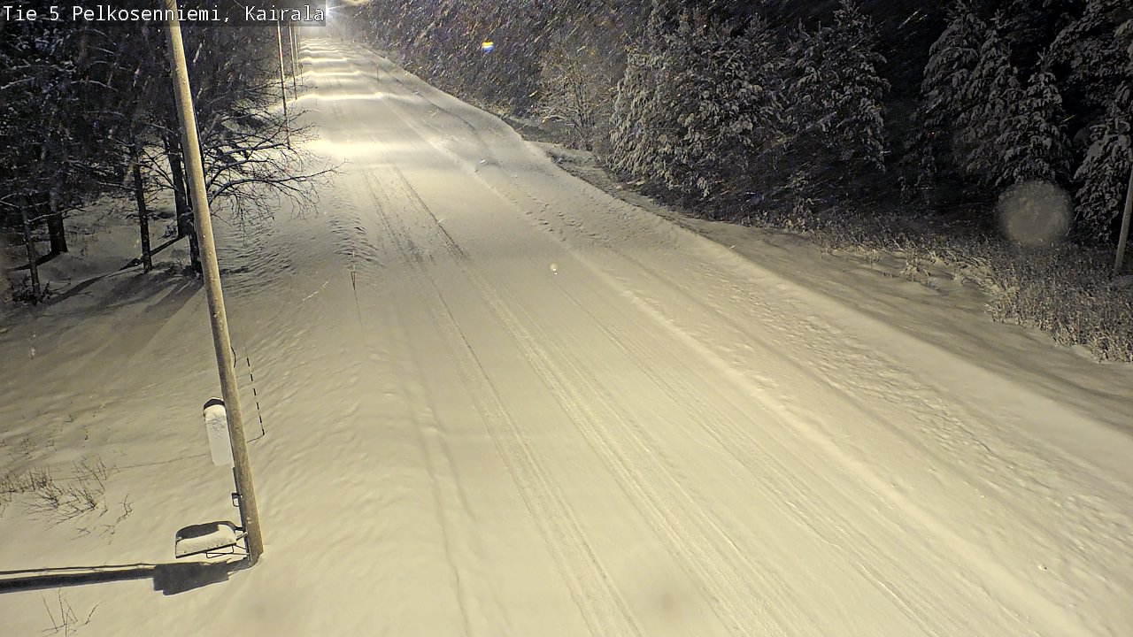 Weather Camera Image Road 5 Pelkosenniemi, Kairala, Pelkosenniemi, Lappi