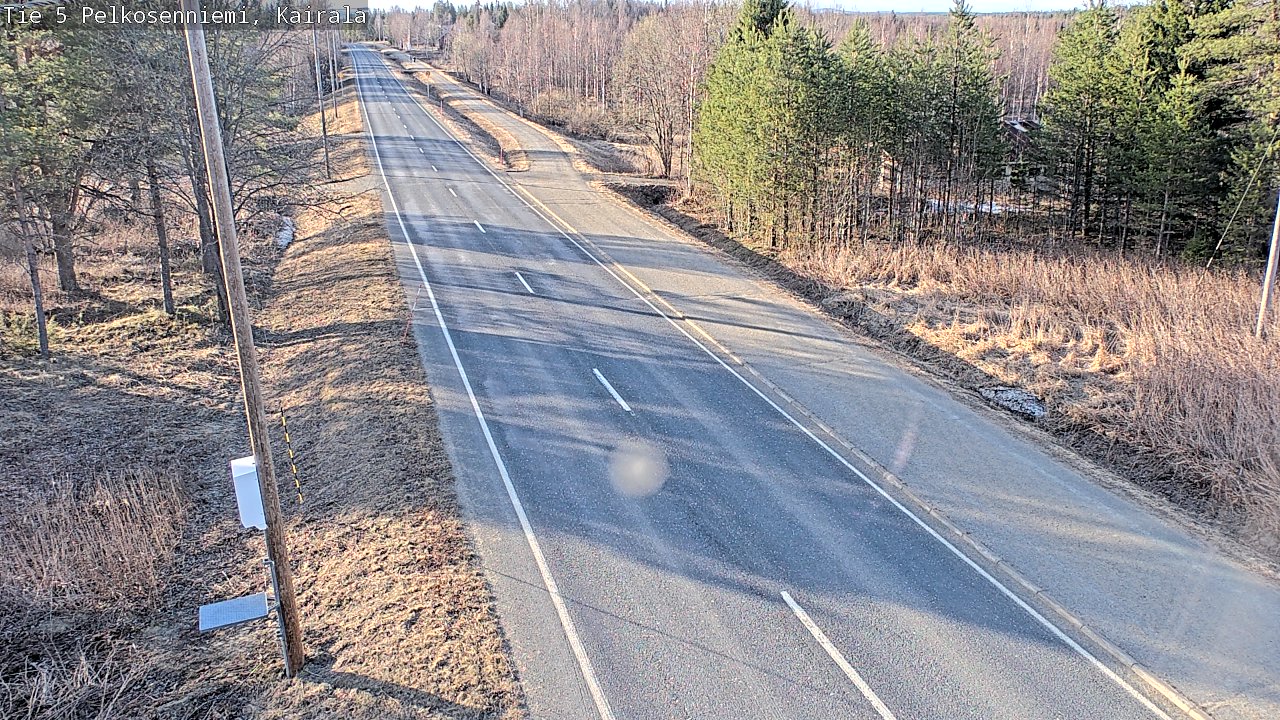 Weather Camera Image Väg 5 Pelkosenniemi, Kairala, Pelkosenniemi, Lappi