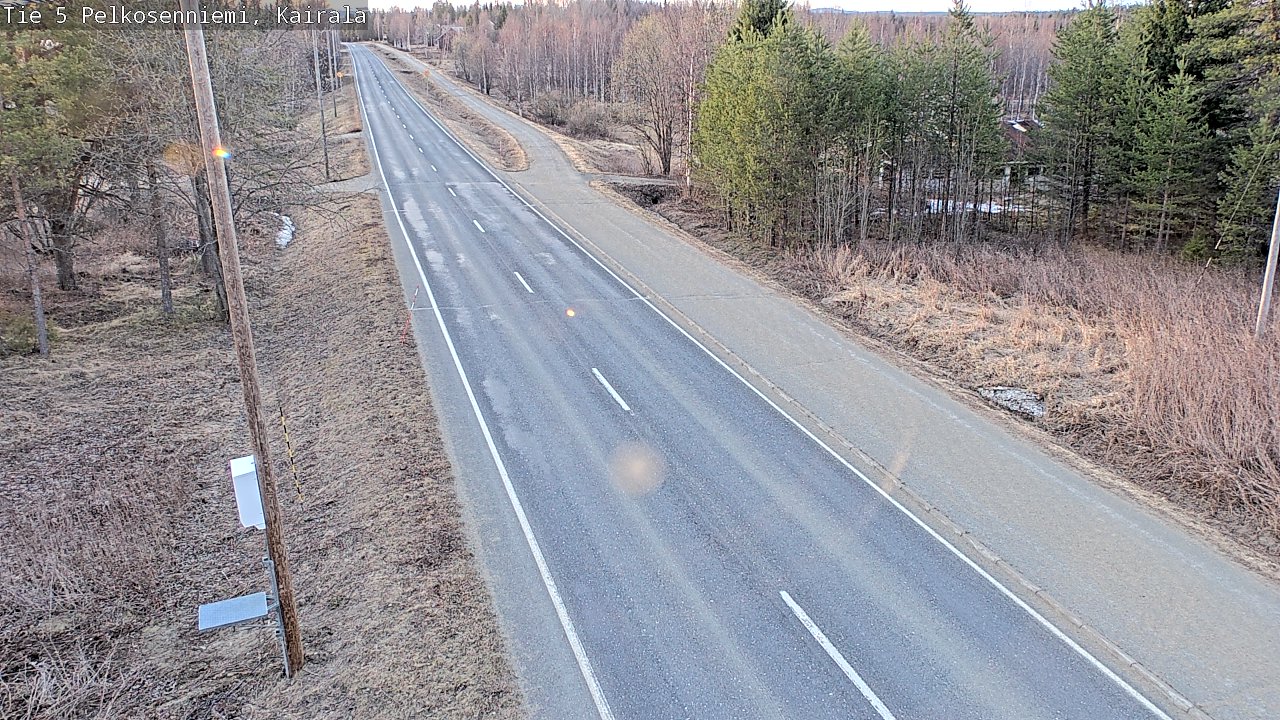 Weather Camera Image Väg 5 Pelkosenniemi, Kairala, Pelkosenniemi, Lappi