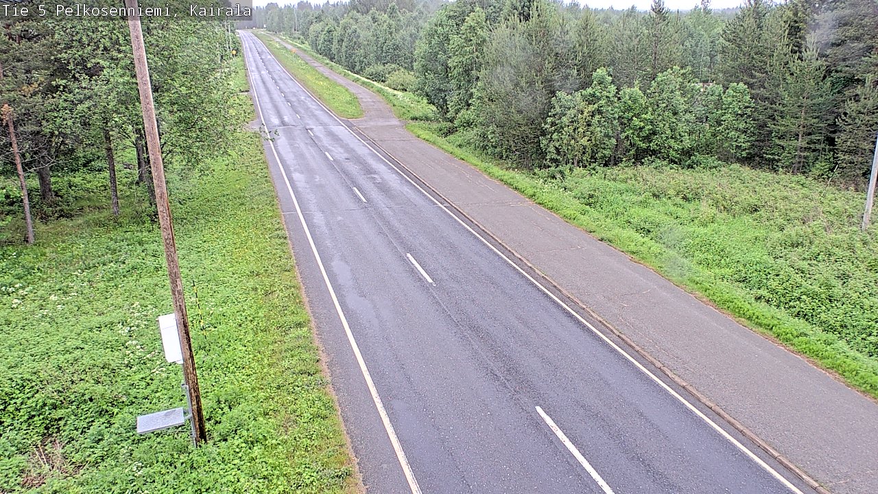 Weather Camera Image Väg 5 Pelkosenniemi, Kairala, Pelkosenniemi, Lappi