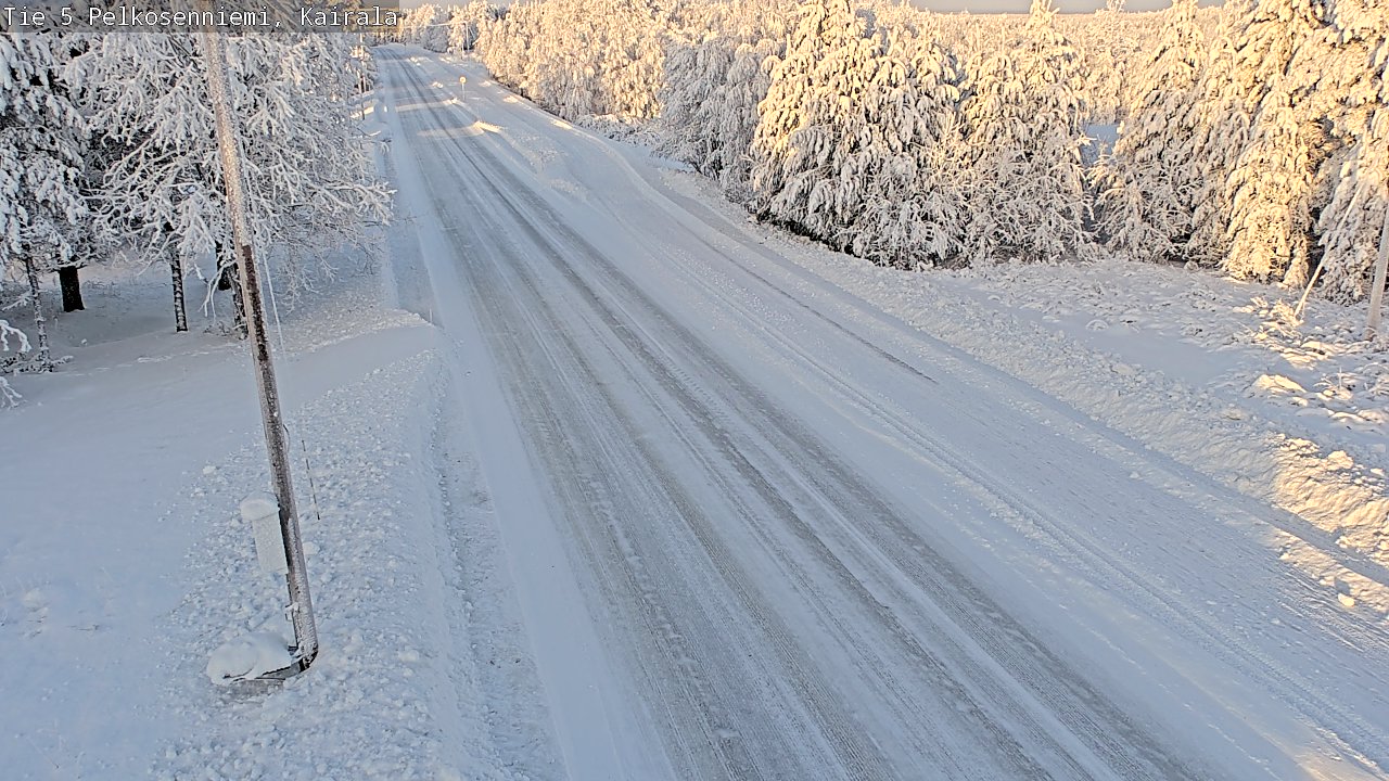 Weather Camera Image Road 5 Pelkosenniemi, Kairala, Pelkosenniemi, Lappi
