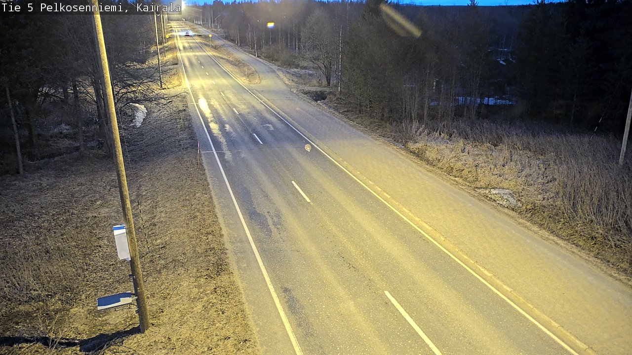 Weather Camera Image Väg 5 Pelkosenniemi, Kairala, Pelkosenniemi, Lappi