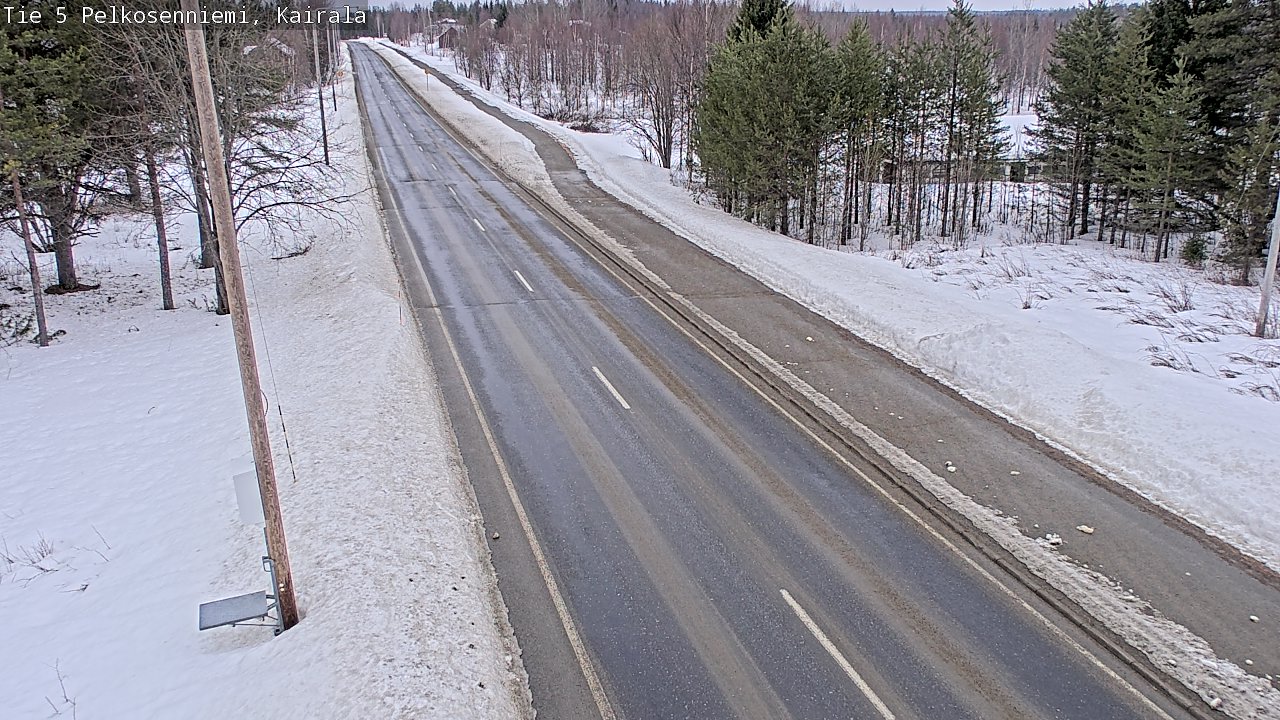 Weather Camera Image Väg 5 Pelkosenniemi, Kairala, Pelkosenniemi, Lappi