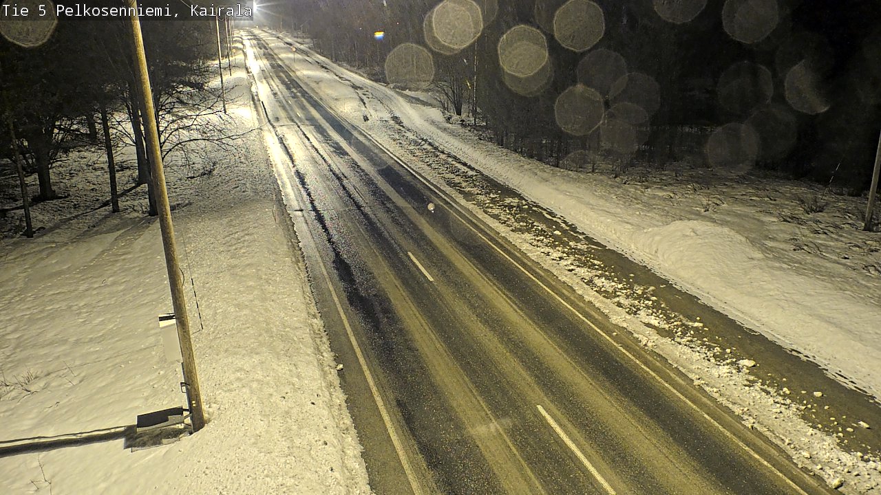 Weather Camera Image Väg 5 Pelkosenniemi, Kairala, Pelkosenniemi, Lappi