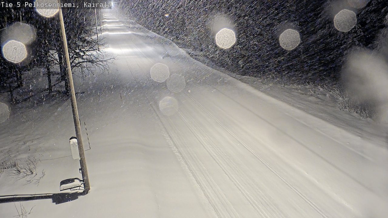 Weather Camera Image Road 5 Pelkosenniemi, Kairala, Pelkosenniemi, Lappi