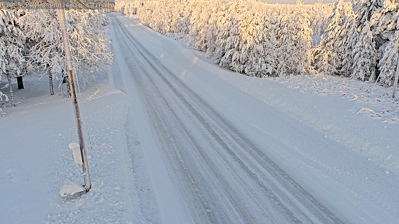 Weather Camera Image Road 5 Pelkosenniemi, Kairala, Pelkosenniemi, Lappi