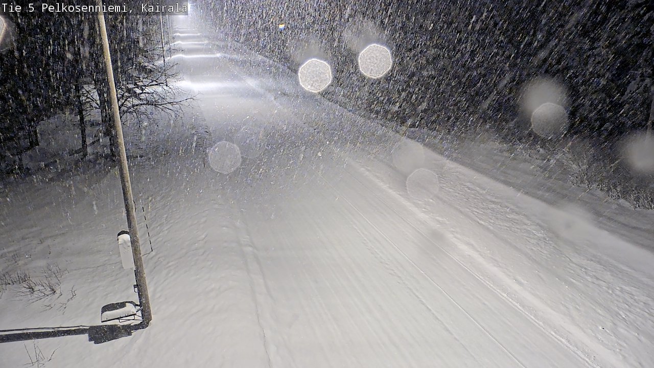 Weather Camera Image Road 5 Pelkosenniemi, Kairala, Pelkosenniemi, Lappi