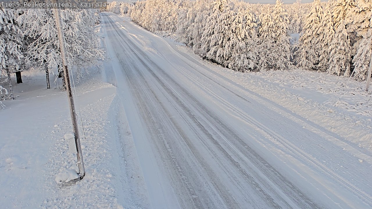 Weather Camera Image Road 5 Pelkosenniemi, Kairala, Pelkosenniemi, Lappi
