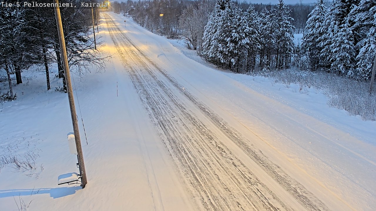 Weather Camera Image Road 5 Pelkosenniemi, Kairala, Pelkosenniemi, Lappi