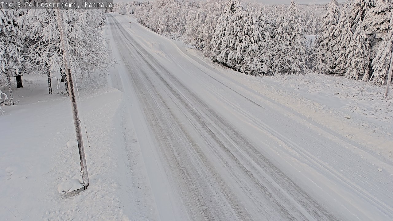 Weather Camera Image Road 5 Pelkosenniemi, Kairala, Pelkosenniemi, Lappi