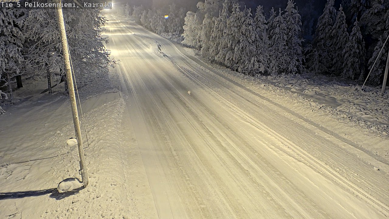 Weather Camera Image Road 5 Pelkosenniemi, Kairala, Pelkosenniemi, Lappi