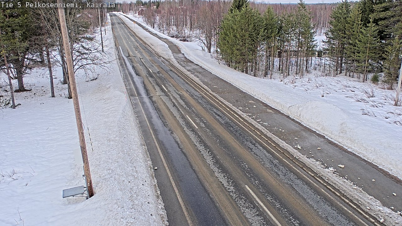 Weather Camera Image Väg 5 Pelkosenniemi, Kairala, Pelkosenniemi, Lappi