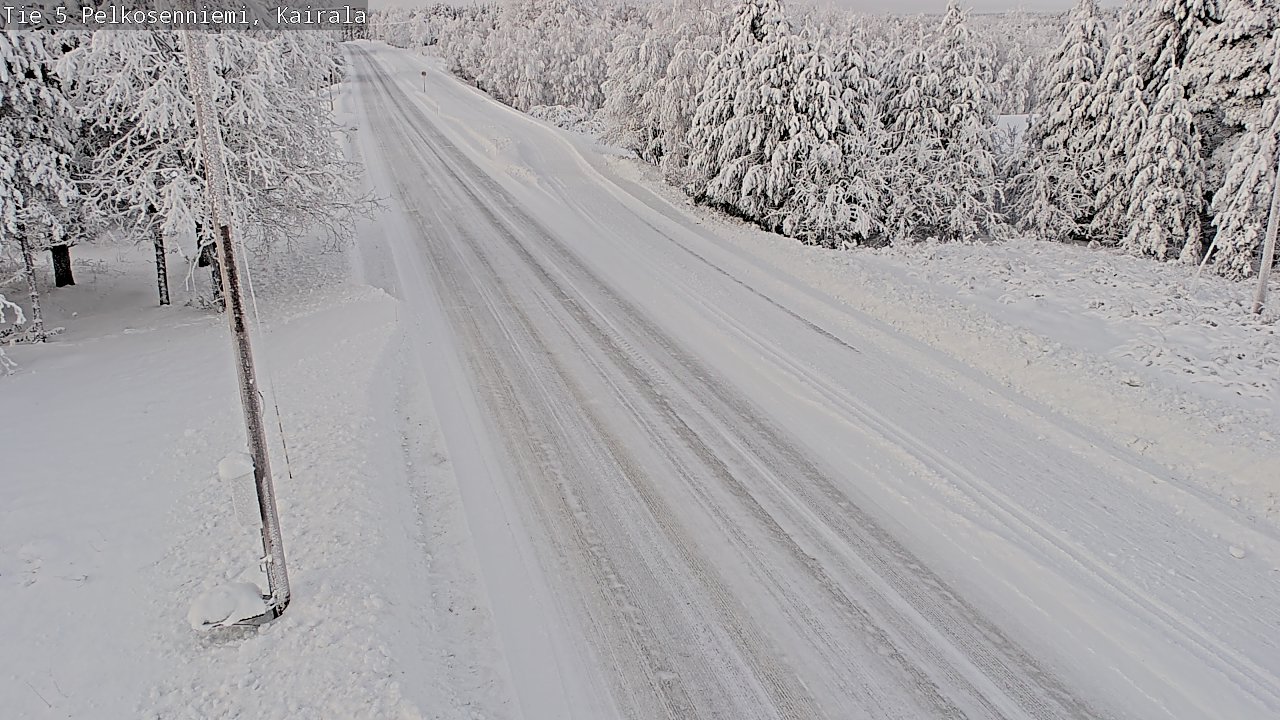 Weather Camera Image Road 5 Pelkosenniemi, Kairala, Pelkosenniemi, Lappi