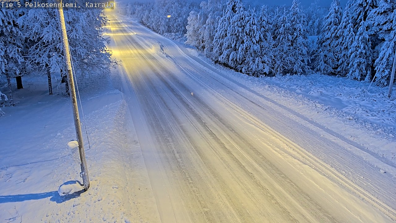 Weather Camera Image Road 5 Pelkosenniemi, Kairala, Pelkosenniemi, Lappi