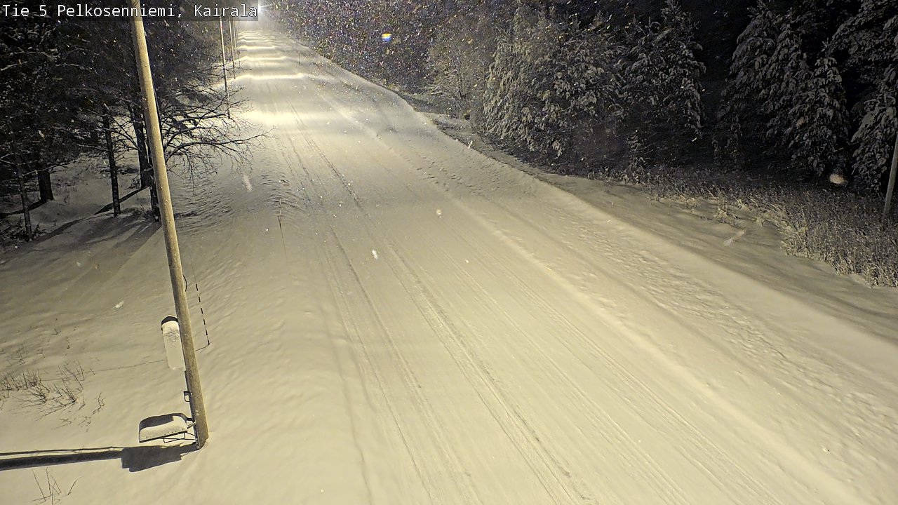 Weather Camera Image Road 5 Pelkosenniemi, Kairala, Pelkosenniemi, Lappi
