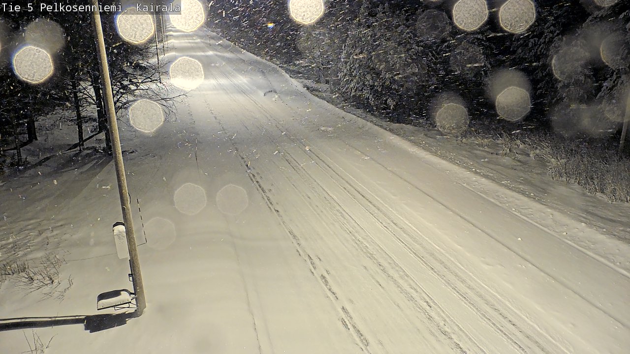 Weather Camera Image Road 5 Pelkosenniemi, Kairala, Pelkosenniemi, Lappi