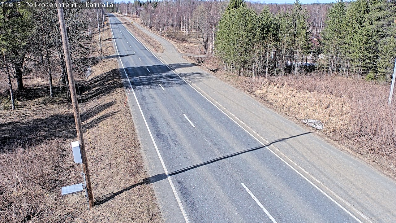 Weather Camera Image Väg 5 Pelkosenniemi, Kairala, Pelkosenniemi, Lappi