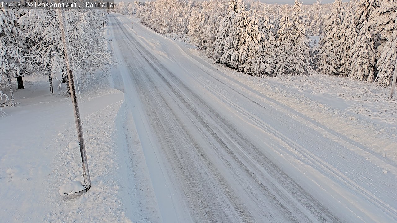 Weather Camera Image Road 5 Pelkosenniemi, Kairala, Pelkosenniemi, Lappi