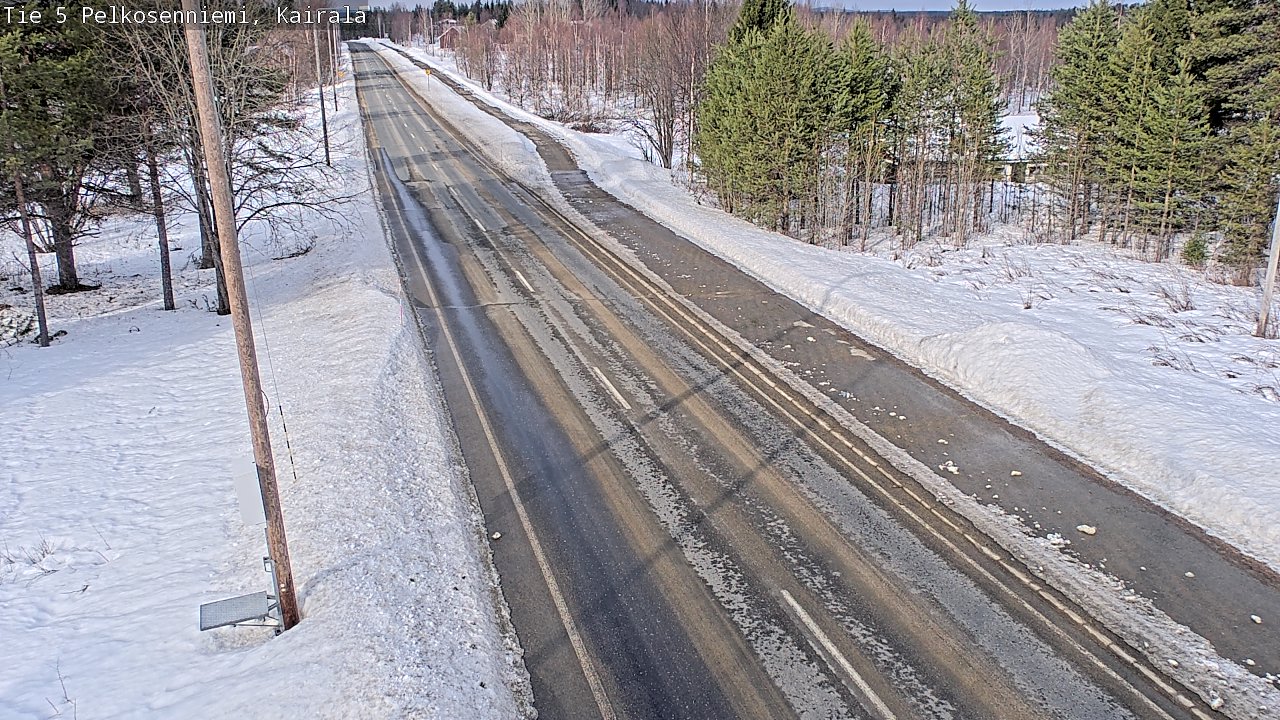 Weather Camera Image Väg 5 Pelkosenniemi, Kairala, Pelkosenniemi, Lappi