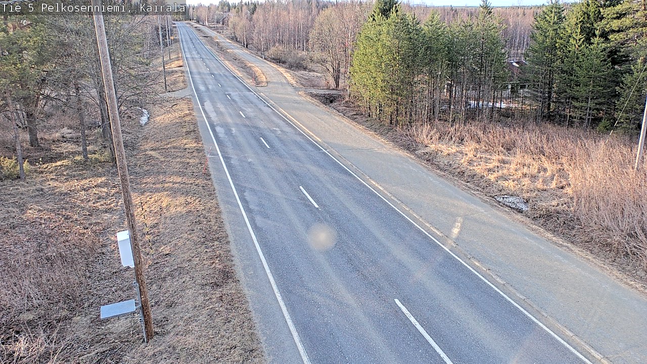 Weather Camera Image Väg 5 Pelkosenniemi, Kairala, Pelkosenniemi, Lappi