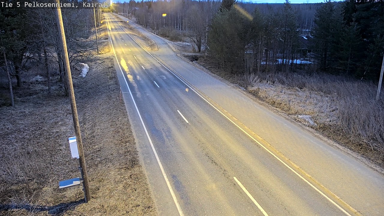 Weather Camera Image Väg 5 Pelkosenniemi, Kairala, Pelkosenniemi, Lappi