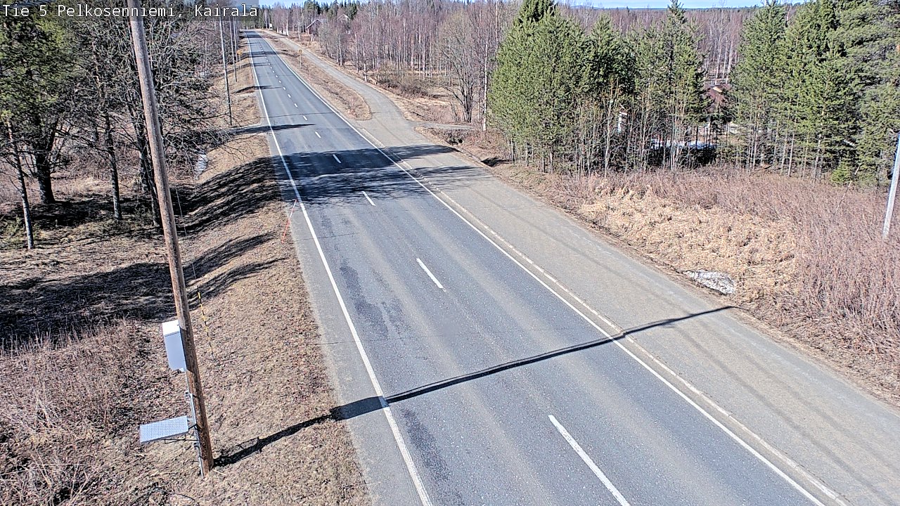 Weather Camera Image Väg 5 Pelkosenniemi, Kairala, Pelkosenniemi, Lappi