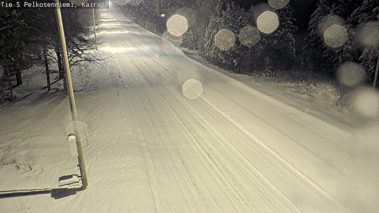 Weather Camera Image Road 5 Pelkosenniemi, Kairala, Pelkosenniemi, Lappi