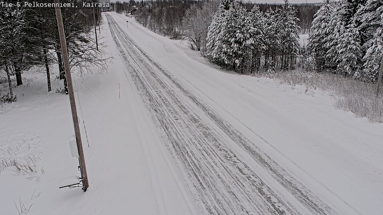 Weather Camera Image Road 5 Pelkosenniemi, Kairala, Pelkosenniemi, Lappi