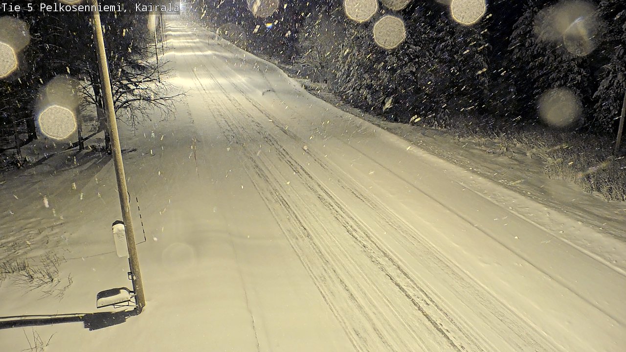 Weather Camera Image Road 5 Pelkosenniemi, Kairala, Pelkosenniemi, Lappi