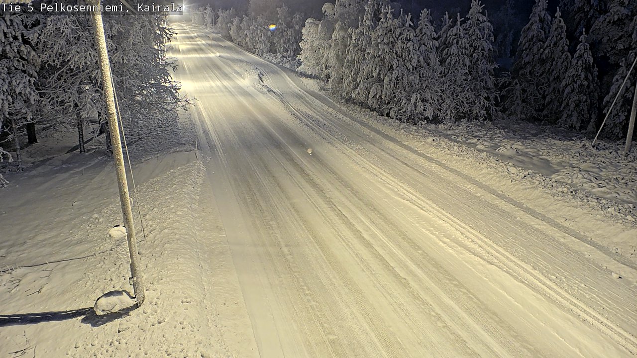 Weather Camera Image Road 5 Pelkosenniemi, Kairala, Pelkosenniemi, Lappi