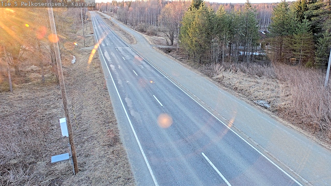 Weather Camera Image Väg 5 Pelkosenniemi, Kairala, Pelkosenniemi, Lappi