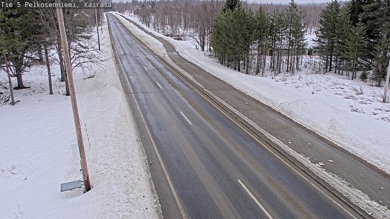 Weather Camera Image Väg 5 Pelkosenniemi, Kairala, Pelkosenniemi, Lappi