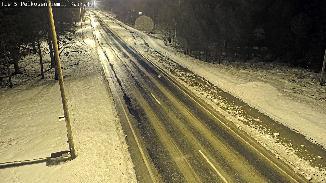 Weather Camera Image Väg 5 Pelkosenniemi, Kairala, Pelkosenniemi, Lappi
