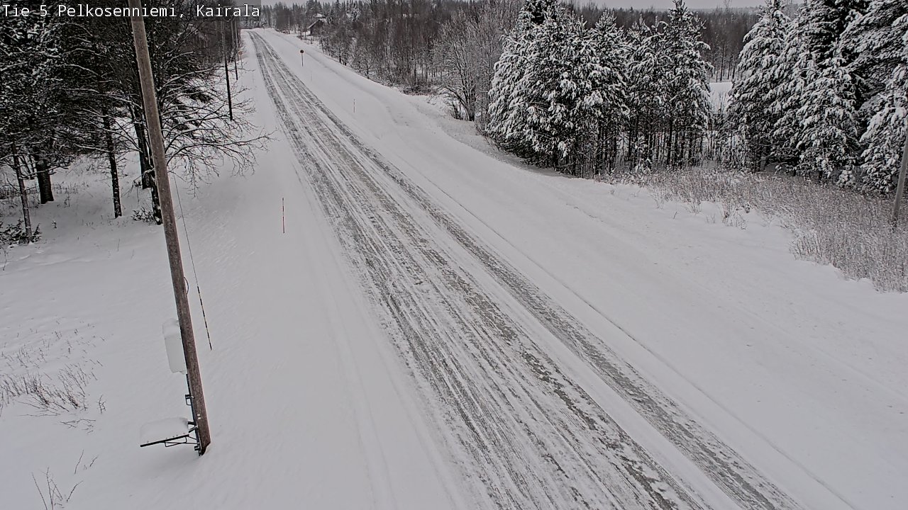 Weather Camera Image Road 5 Pelkosenniemi, Kairala, Pelkosenniemi, Lappi