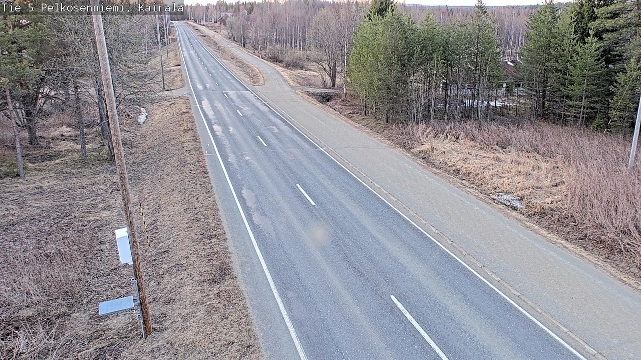 Weather Camera Image Väg 5 Pelkosenniemi, Kairala, Pelkosenniemi, Lappi